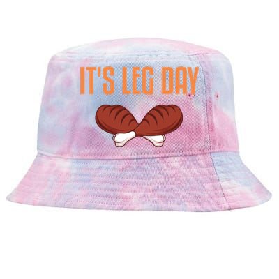 It's Leg Day Funny Thanksgiving Outfit Gift Tie-Dyed Bucket Hat