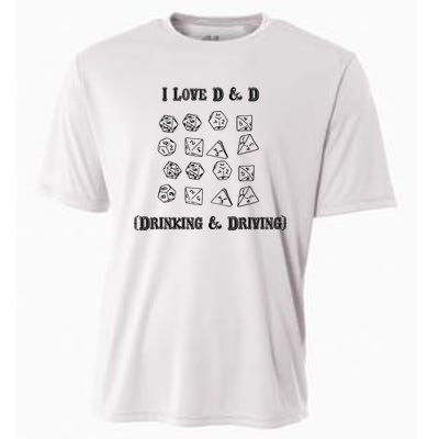 I Love DnD Drinking And Driving Cooling Performance Crew T-Shirt