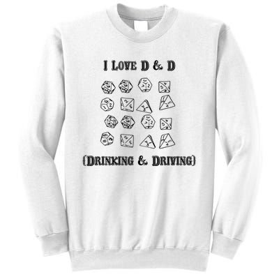 I Love DnD Drinking And Driving Sweatshirt