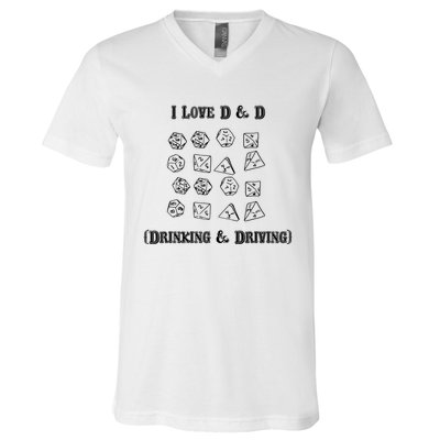 I Love DnD Drinking And Driving V-Neck T-Shirt