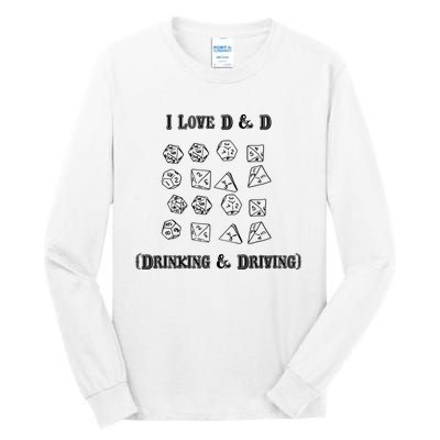 I Love DnD Drinking And Driving Tall Long Sleeve T-Shirt