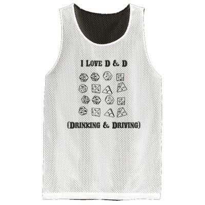 I Love DnD Drinking And Driving Mesh Reversible Basketball Jersey Tank