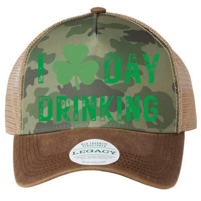 I Love Day Drinking Shamrock Heart Love St Paddys Day Legacy Tie Dye Trucker Hat