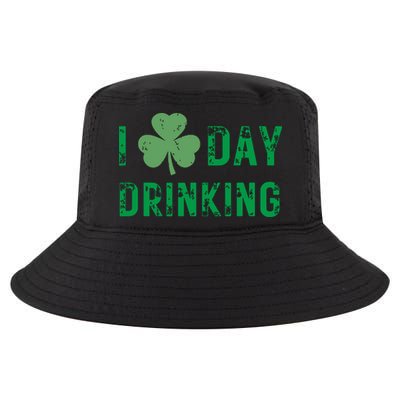 I Love Day Drinking Shamrock Heart Love St Paddys Day Cool Comfort Performance Bucket Hat