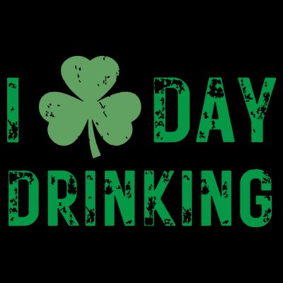 I Love Day Drinking Shamrock Heart Love St Paddys Day T-Shirt
