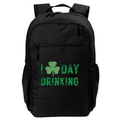 I Love Day Drinking Shamrock Heart Love St Paddys Day Backpack