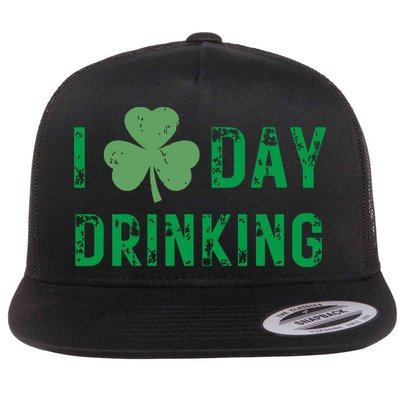 I Love Day Drinking Shamrock Heart Love St Paddys Day Flatbill Hat