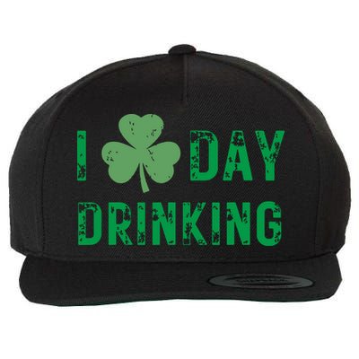 I Love Day Drinking Shamrock Heart Love St Paddys Day Wool Snapback Cap