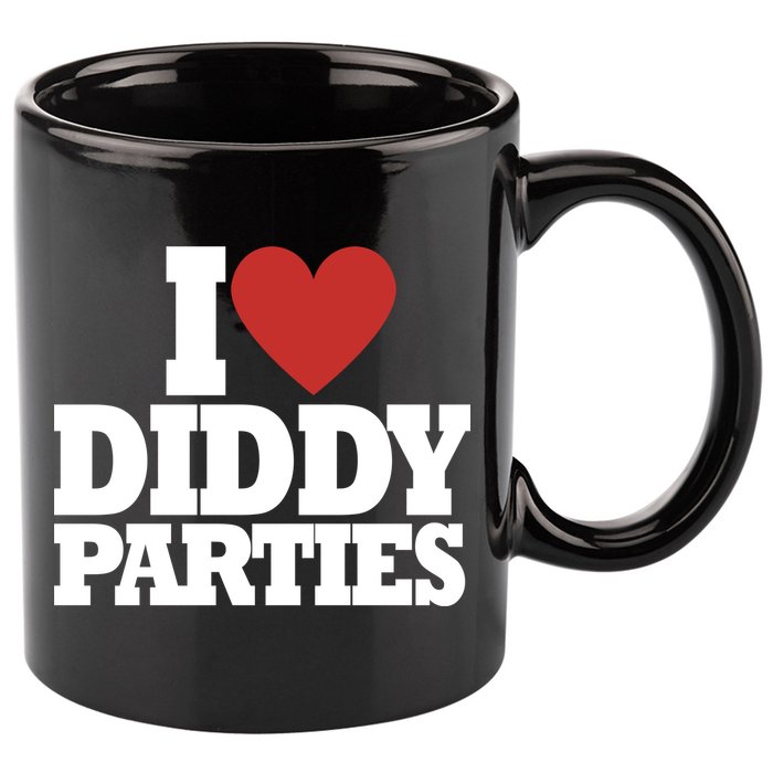 I Love Diddy Parties 11oz C Handle Ceramic Mug