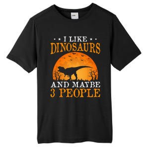 I Like Dinosaurs And Maybe 3 People Tall Fusion ChromaSoft Performance T-Shirt