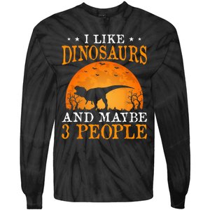 I Like Dinosaurs And Maybe 3 People Tie-Dye Long Sleeve Shirt