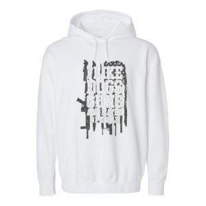 I Like Dogs Guns And Maybe 3 People Funny Usa Gun Lover Garment-Dyed Fleece Hoodie