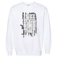 I Like Dogs Guns And Maybe 3 People Funny Usa Gun Lover Garment-Dyed Sweatshirt