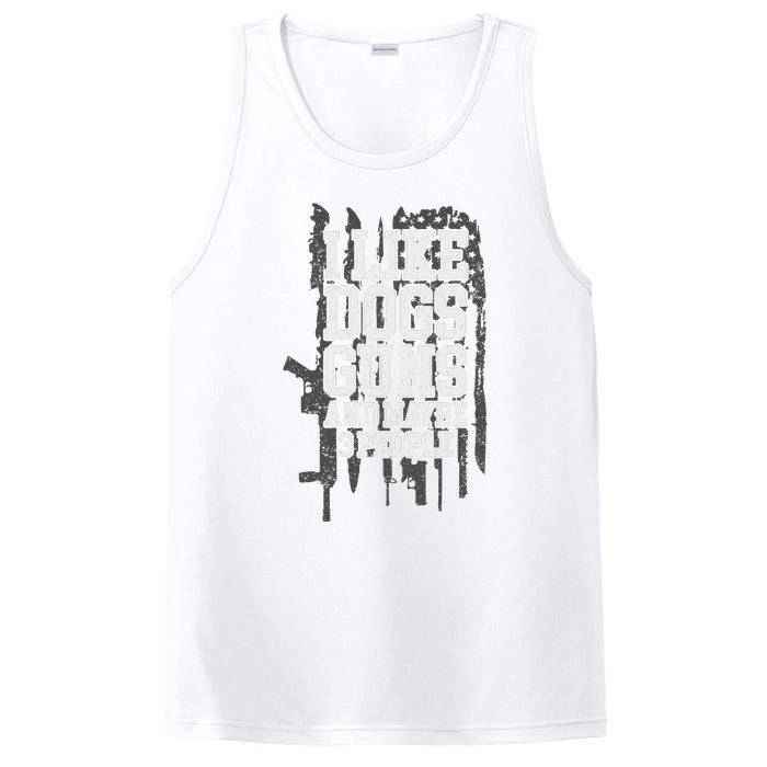 I Like Dogs Guns And Maybe 3 People Funny Usa Gun Lover PosiCharge Competitor Tank