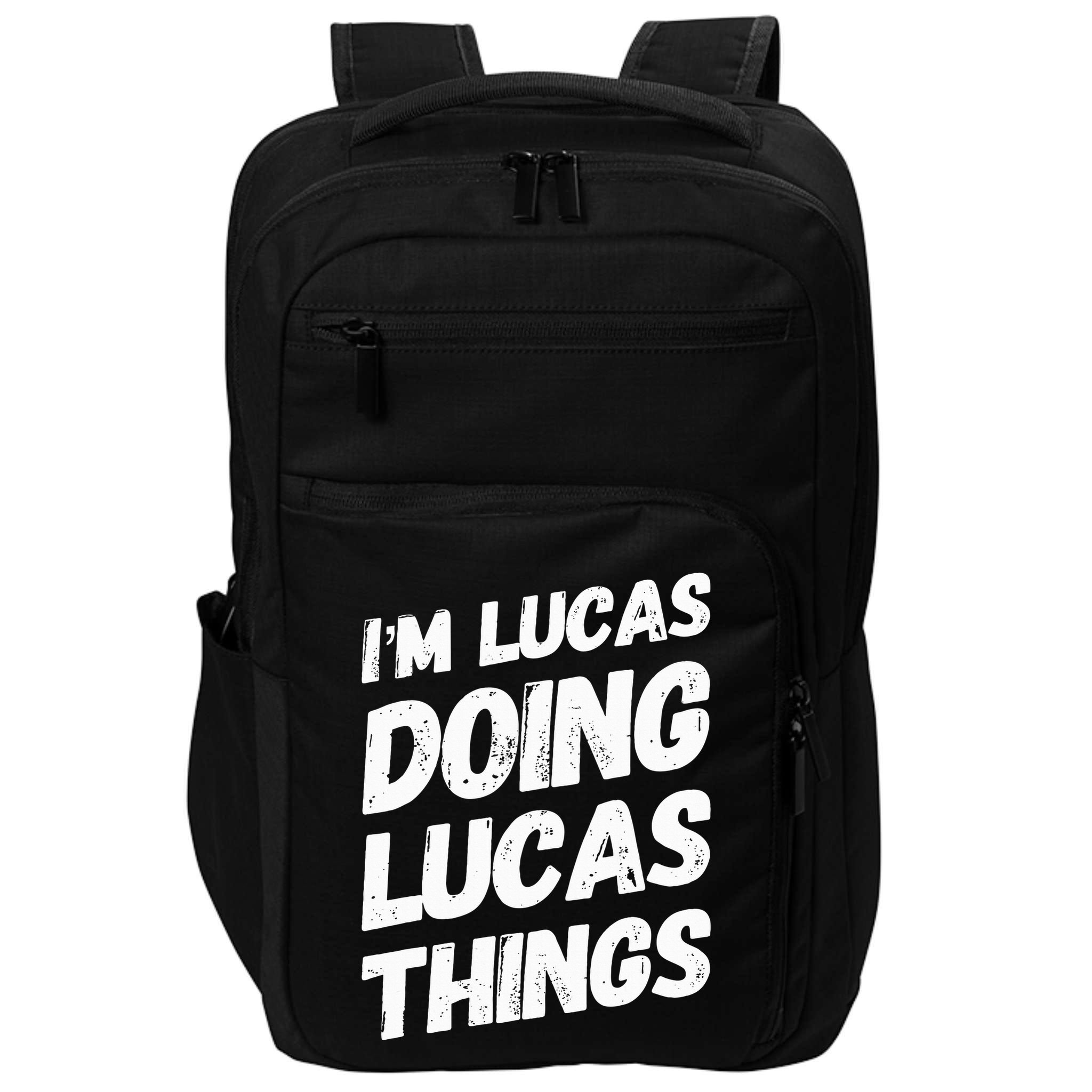 IM Lucas Doing Lucas Things Personalized Name Lucas Gifts Impact Tech Backpack