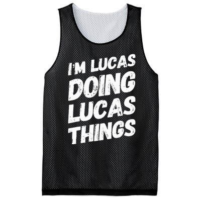 IM Lucas Doing Lucas Things Personalized Name Lucas Gifts Mesh Reversible Basketball Jersey Tank