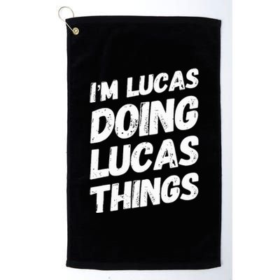 IM Lucas Doing Lucas Things Personalized Name Lucas Gifts Platinum Collection Golf Towel