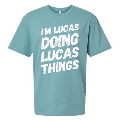 IM Lucas Doing Lucas Things Personalized Name Lucas Gifts Sueded Cloud Jersey T-Shirt