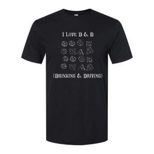 I Love D And D Drinking And Driving Funny Gamer D20 Lover Softstyle CVC T-Shirt