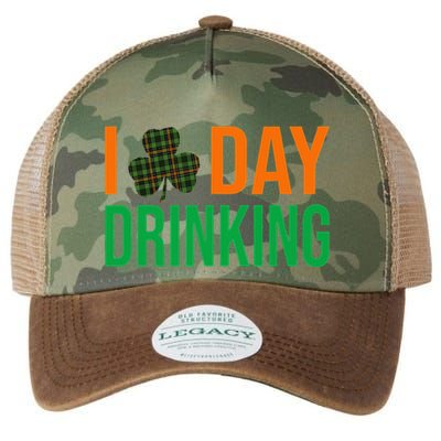 I Love Day Drinking Lucky Shamrock Saint Patrick's Day Irish Legacy Tie Dye Trucker Hat