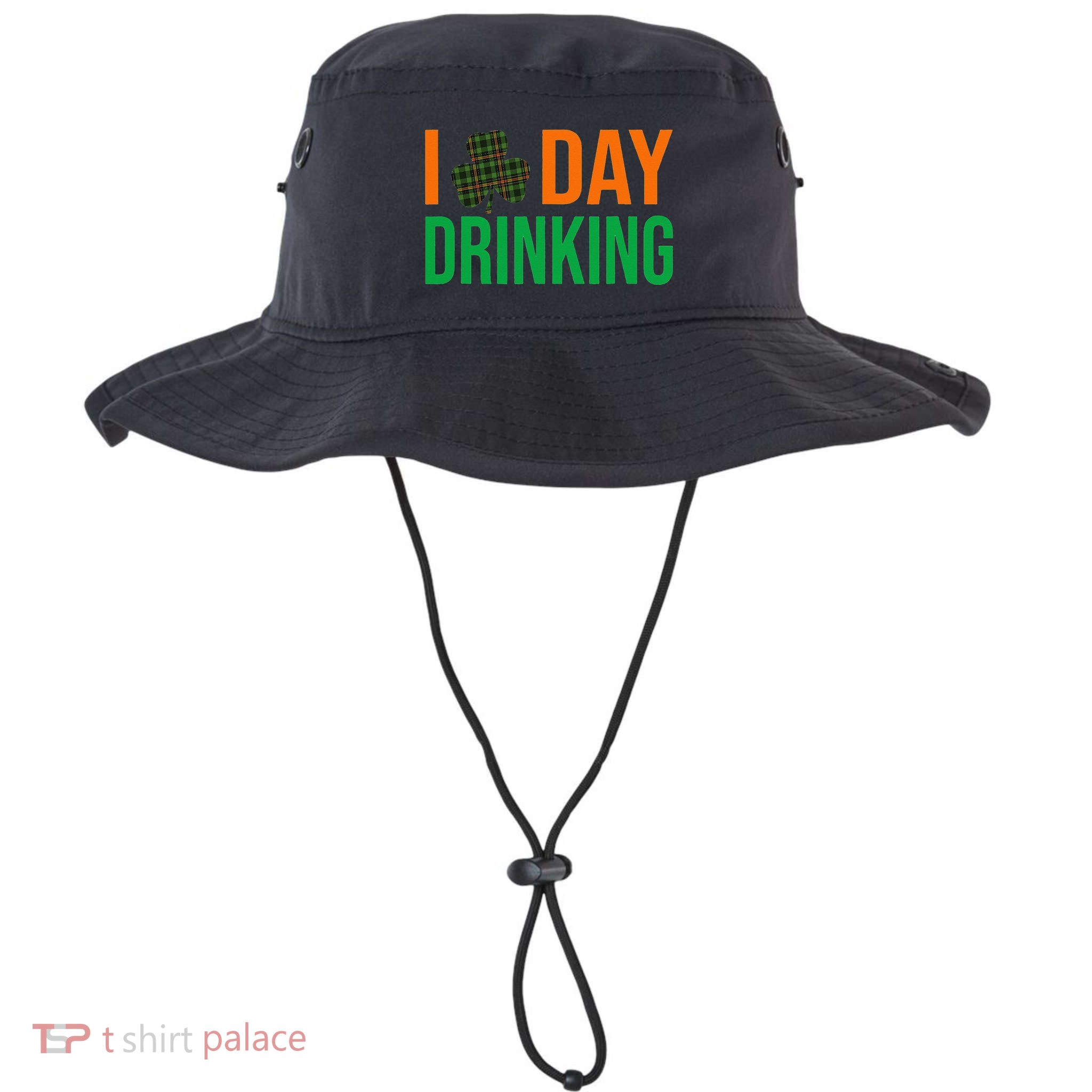 I Love Day Drinking Lucky Shamrock Saint Patrick's Day Irish Bucket Hat