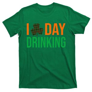 I Love Day Drinking Lucky Shamrock Saint Patrick's Day Irish T-Shirt