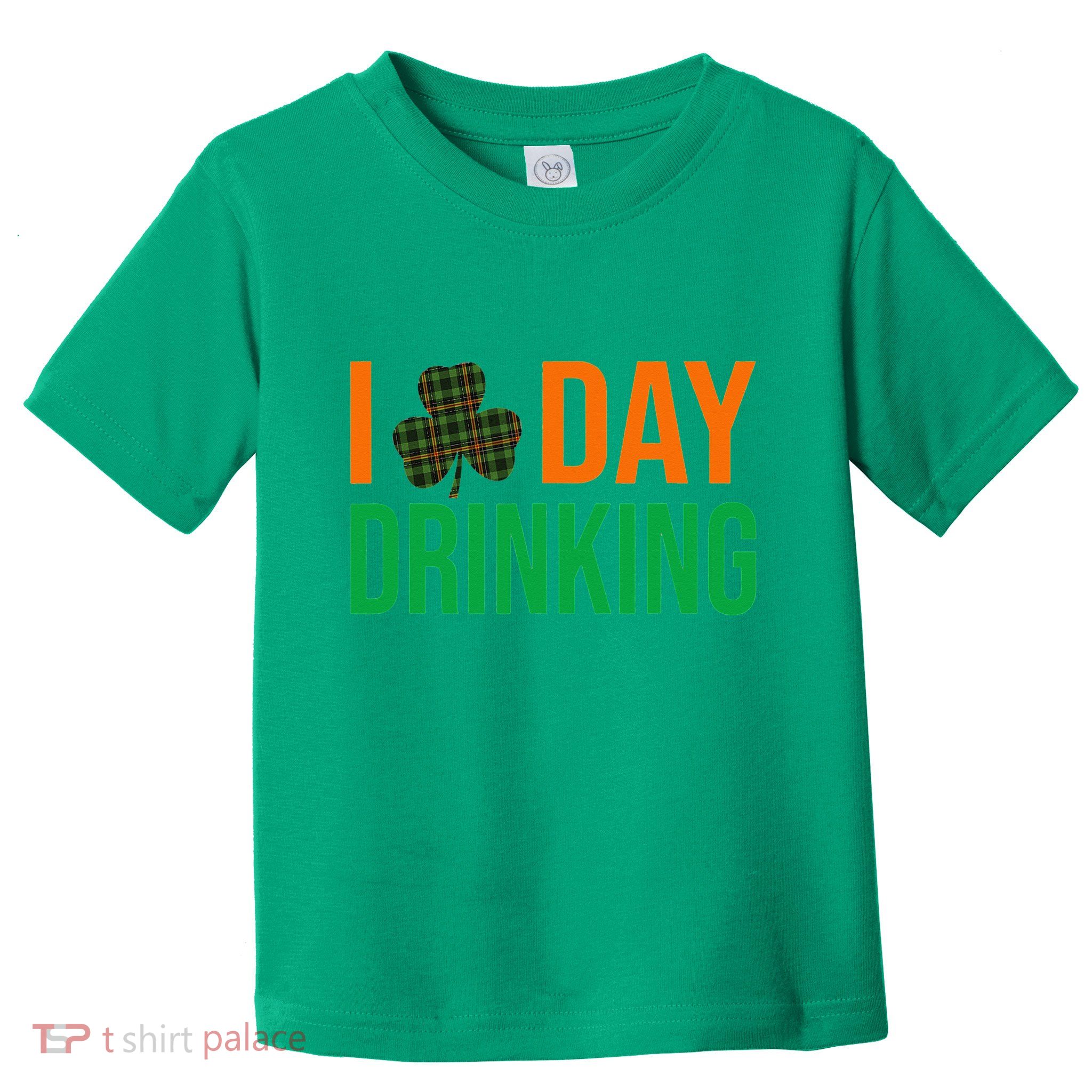 I Love Day Drinking Lucky Shamrock Saint Patrick's Day Irish Toddler T-Shirt