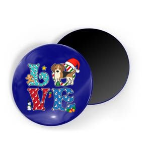 I Love Dog Beagle Christmas Gift Magnet