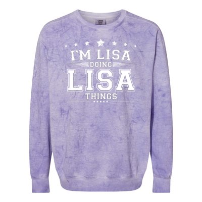 Im Lisa Doing Lisa Things Colorblast Crewneck Sweatshirt