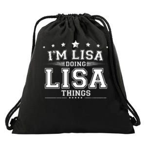 Im Lisa Doing Lisa Things Drawstring Bag