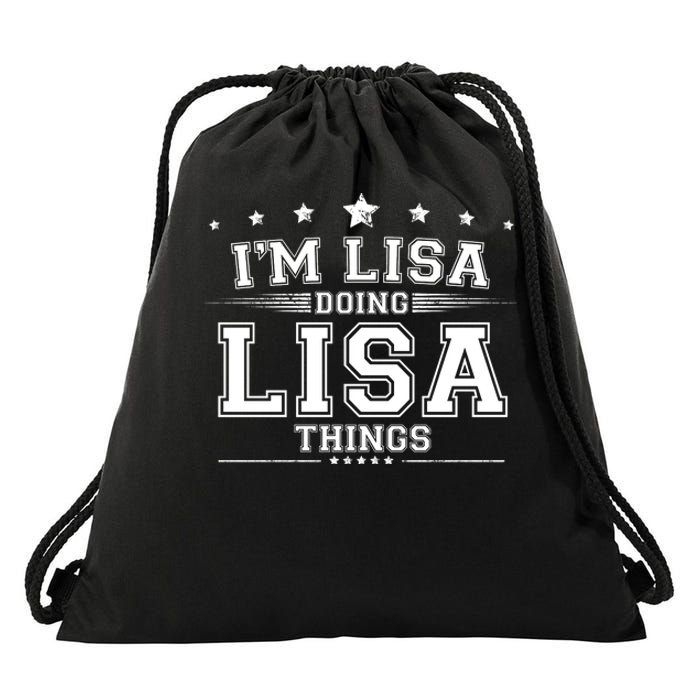 Im Lisa Doing Lisa Things Drawstring Bag