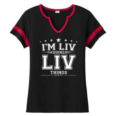 Im Liv Doing Liv Things Ladies Halftime Notch Neck Tee