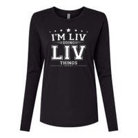 Im Liv Doing Liv Things Womens Cotton Relaxed Long Sleeve T-Shirt