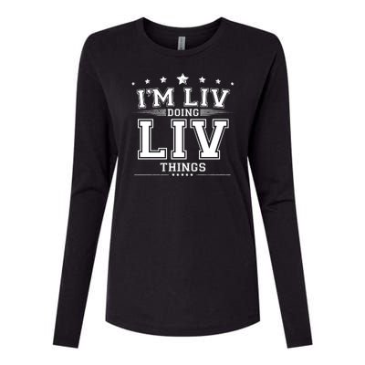 Im Liv Doing Liv Things Womens Cotton Relaxed Long Sleeve T-Shirt