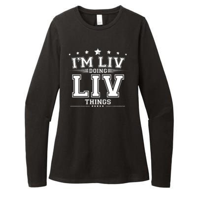 Im Liv Doing Liv Things Womens CVC Long Sleeve Shirt