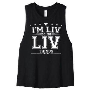 Im Liv Doing Liv Things Women's Racerback Cropped Tank