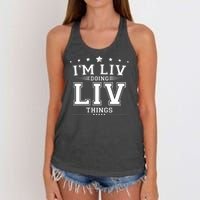 Im Liv Doing Liv Things Women's Knotted Racerback Tank