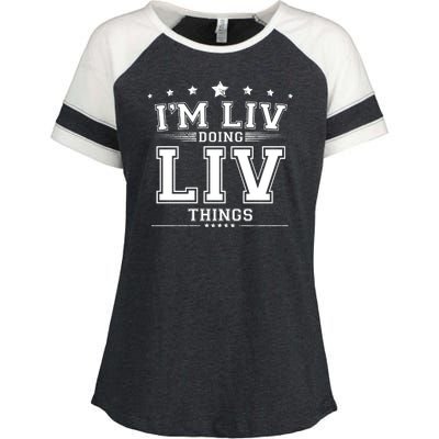 Im Liv Doing Liv Things Enza Ladies Jersey Colorblock Tee