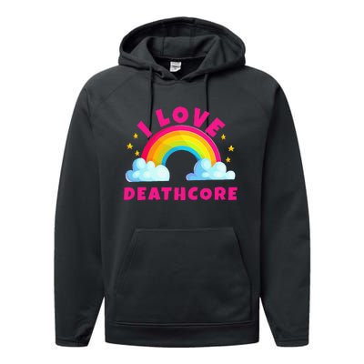 I Love Deathcore S Sarcastic Metal Deathcore Music Performance Fleece Hoodie