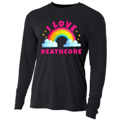 I Love Deathcore S Sarcastic Metal Deathcore Music Cooling Performance Long Sleeve Crew