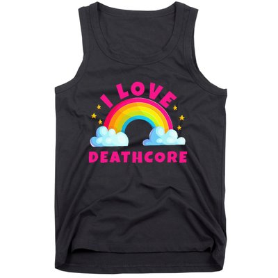 I Love Deathcore S Sarcastic Metal Deathcore Music Tank Top