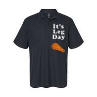 ItS Leg Day Funny Workout Novelty Joke Pun Chicken Leg Softstyle Adult Sport Polo