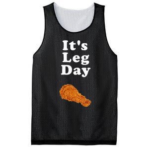 ItS Leg Day Funny Workout Novelty Joke Pun Chicken Leg Mesh Reversible Basketball Jersey Tank