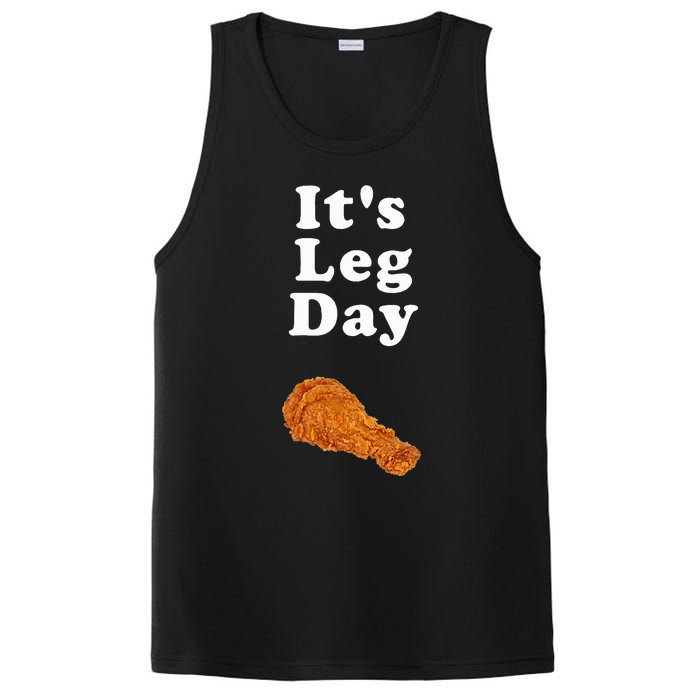 ItS Leg Day Funny Workout Novelty Joke Pun Chicken Leg PosiCharge Competitor Tank