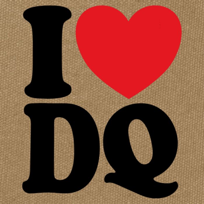 I Love Dq I Heart Dq Initials Hearts Cotton Canvas Backpack