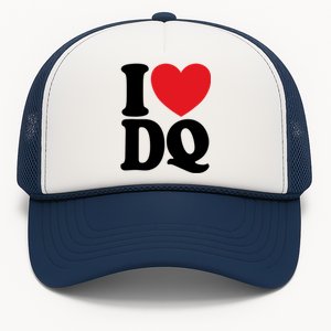 I Love Dq I Heart Dq Initials Hearts Trucker Hat