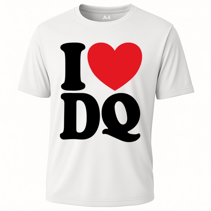 I Love Dq I Heart Dq Initials Hearts Cooling Performance Crew T-Shirt