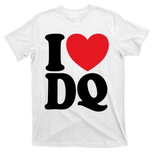 I Love Dq I Heart Dq Initials Hearts T-Shirt