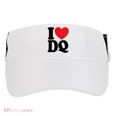 I Love Dq I Heart Dq Initials Hearts Adult Drive Performance Visor