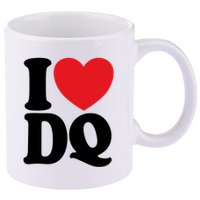 I Love Dq I Heart Dq Initials Hearts 11oz C Handle Ceramic Mug